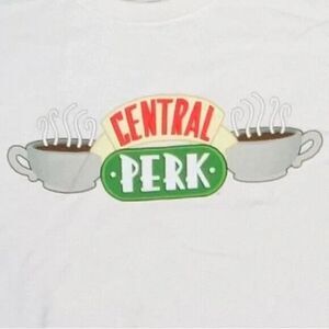 Ripple Junction Central Perk Friends Show White T-Shirt Unisex Medium New